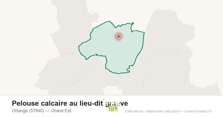 Carte de localisation de Pelouse calcaire au lieu-dit grauve à Ottange (57840)