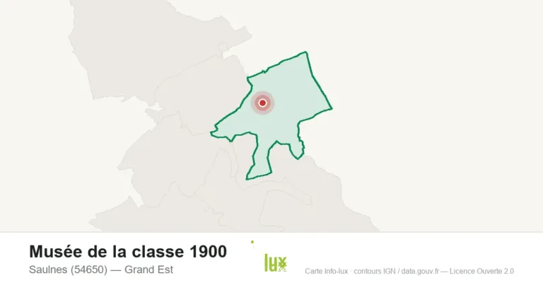 Carte de localisation de Musée de la classe 1900 à Saulnes (54650)
