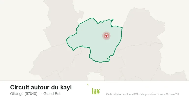 Carte de localisation de Circuit autour du kayl à Ottange (57840)
