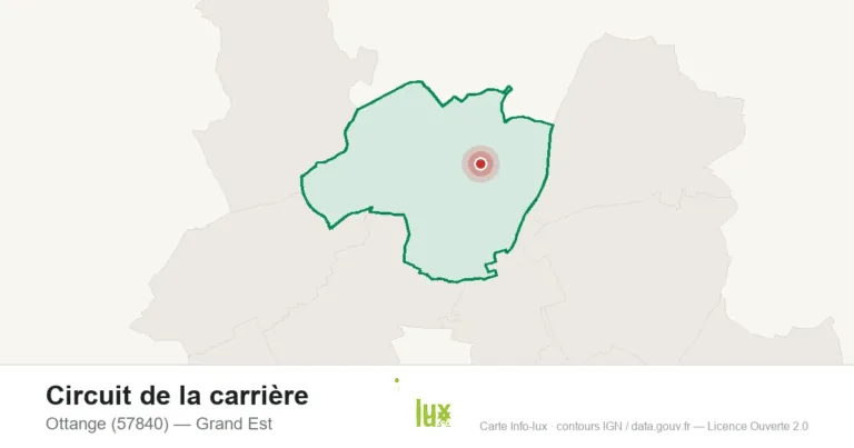 Carte de localisation de Circuit de la carrière à Ottange (57840)