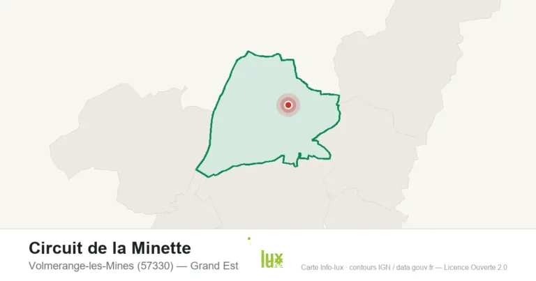 Carte de localisation de Circuit de la Minette à Volmerange-les-Mines (57330)