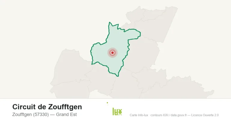Carte de localisation de Circuit de Zoufftgen à Zoufftgen (57330)