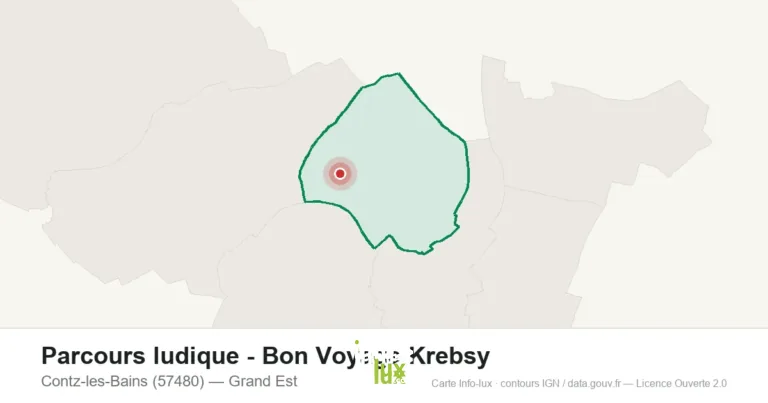 Carte de localisation de Parcours ludique - Bon Voyage Krebsy à Contz-les-Bains (57480)