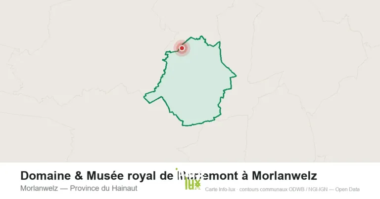 Carte de localisation de Domaine & Musée royal de Mariemont à Morlanwelz à Morlanwelz