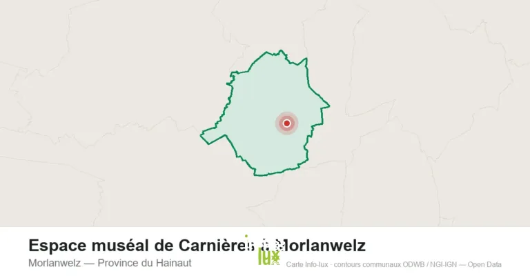 Carte de localisation de Espace muséal de Carnières à Morlanwelz à Morlanwelz