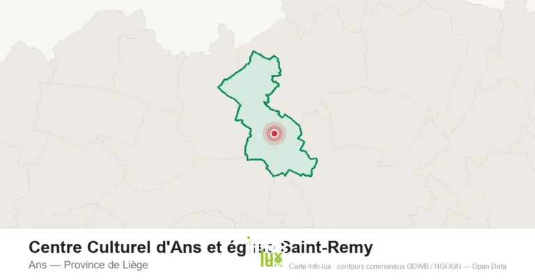 Carte de localisation de Centre Culturel d'Ans et église Saint-Remy à Ans