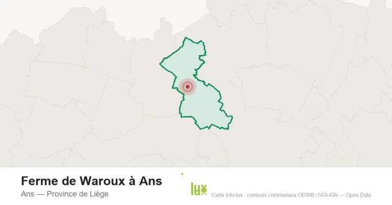 Carte de localisation de Ferme de Waroux à Ans à Ans
