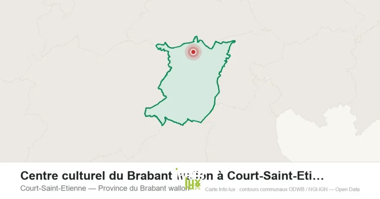 Carte de localisation de Centre culturel du Brabant wallon à Court-Saint-Etienne à Court-Saint-Etienne