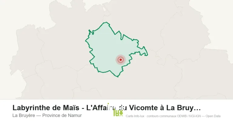 Carte de localisation de Labyrinthe de Maïs - L'Affaire du Vicomte à La Bruyère à La Bruyère