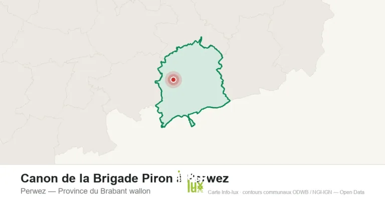 Canon de la Brigade Piron à Perwez