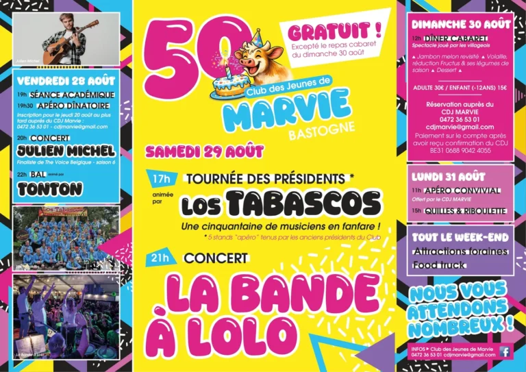 Bastogne > Fête > Les 50 ans du Club des Jeunes de Marvie