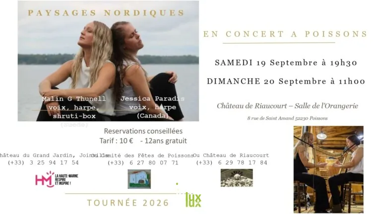 Poissons > Concert > Concert à l’Orangerie du Château de Riaucourt à Poissons