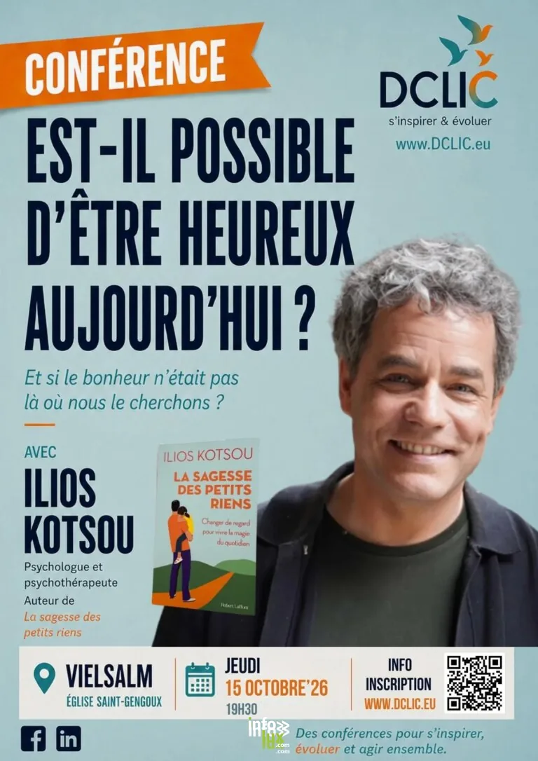 Conférence d'Ilios Kotsou à Vielsalm 2026