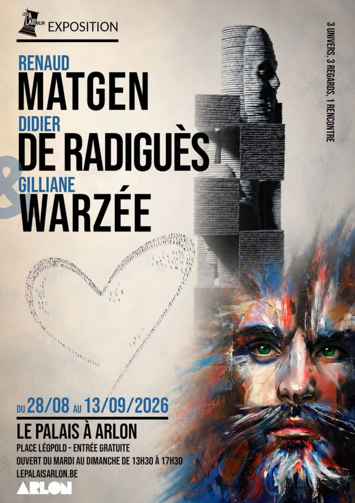 Affiche exposition 3 Univers 3 Regards 1 Rencontre au Palais Arlon 2026