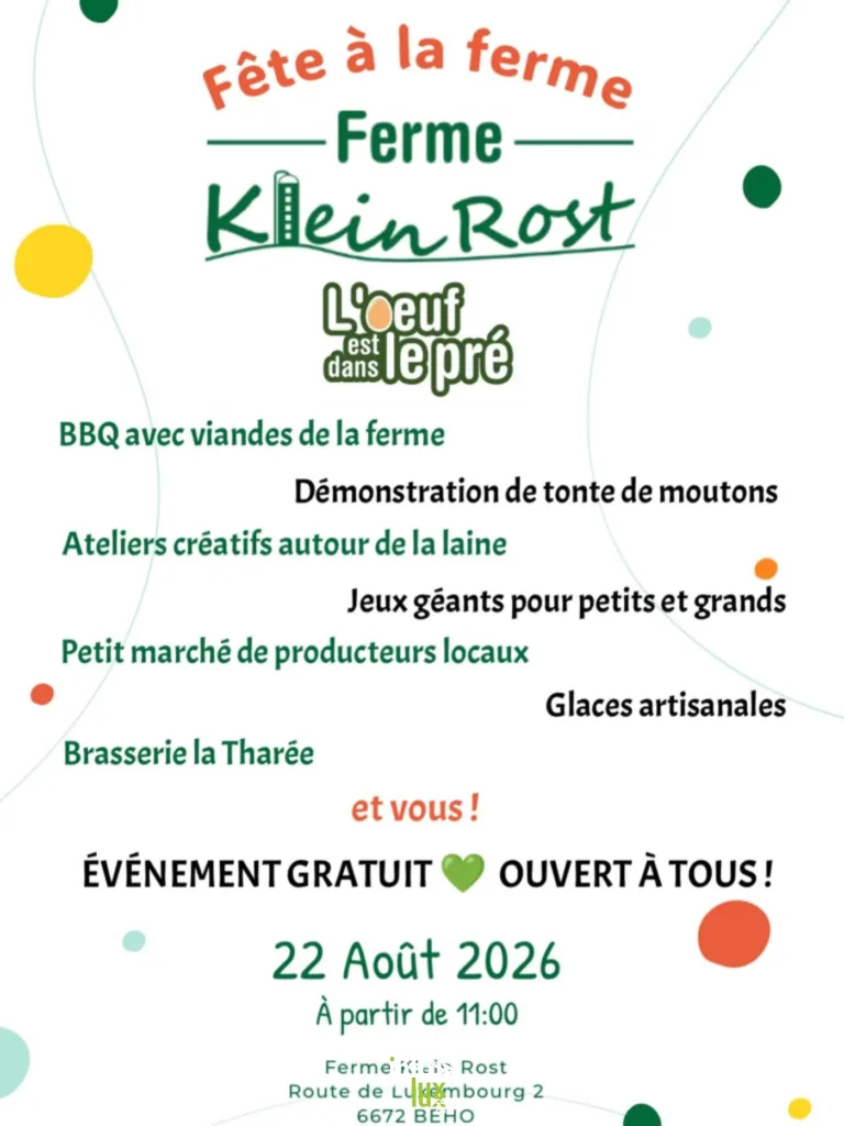 Gouvy > Fête > Fête à la Ferme à Beho 2026