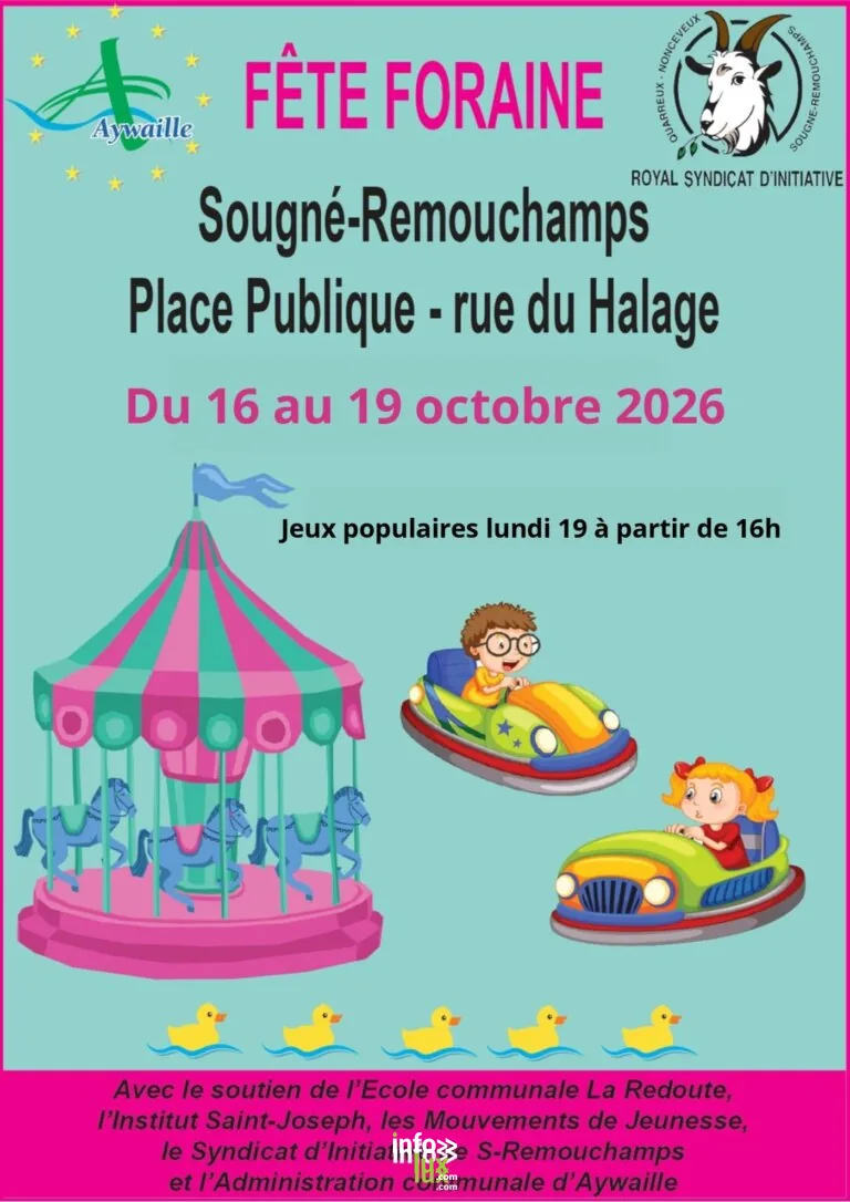 Aywaille > Fête > Fête foraine à Remouchamps 2026