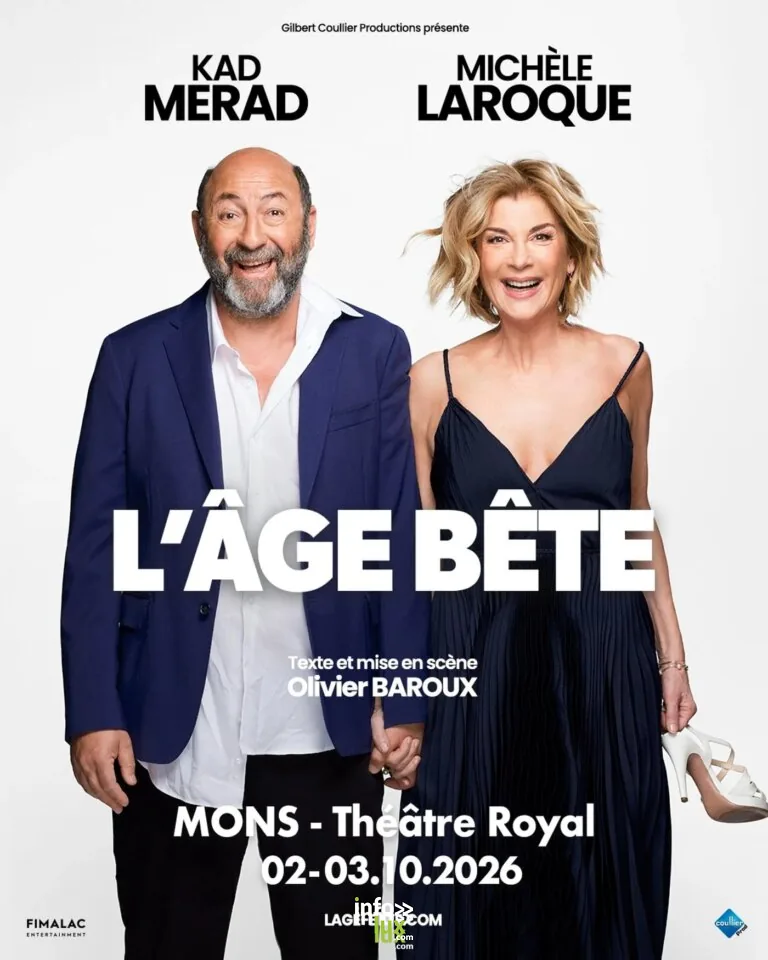 Mons > Sortie > « L’Âge Bête » avec Michèle Laroque et Kad Merad 2026