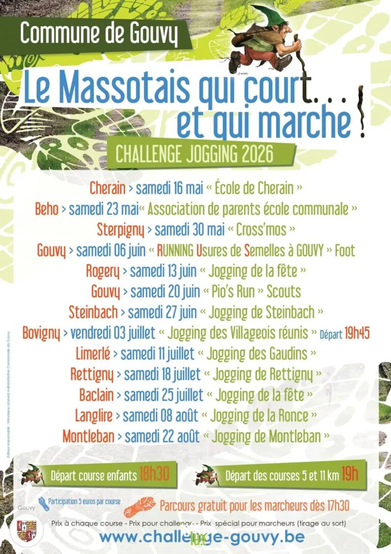 Gouvy > Sport > Le Massotais qui court (jogging challenge) 2026