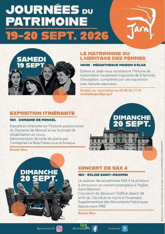 Jarny > Patrimoine > Le Matrimoine Journées du patrimoine