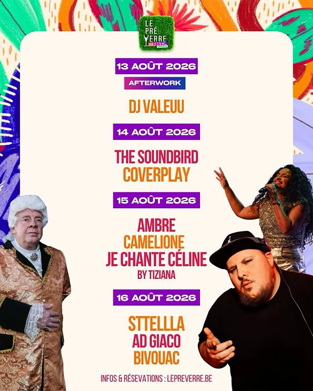 Visuel officiel du Pré Verre Festival 2026 à Quévy-le-Grand