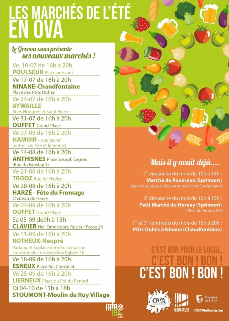Aywaille > Marché > Les marchés de l’été en OVA 2026