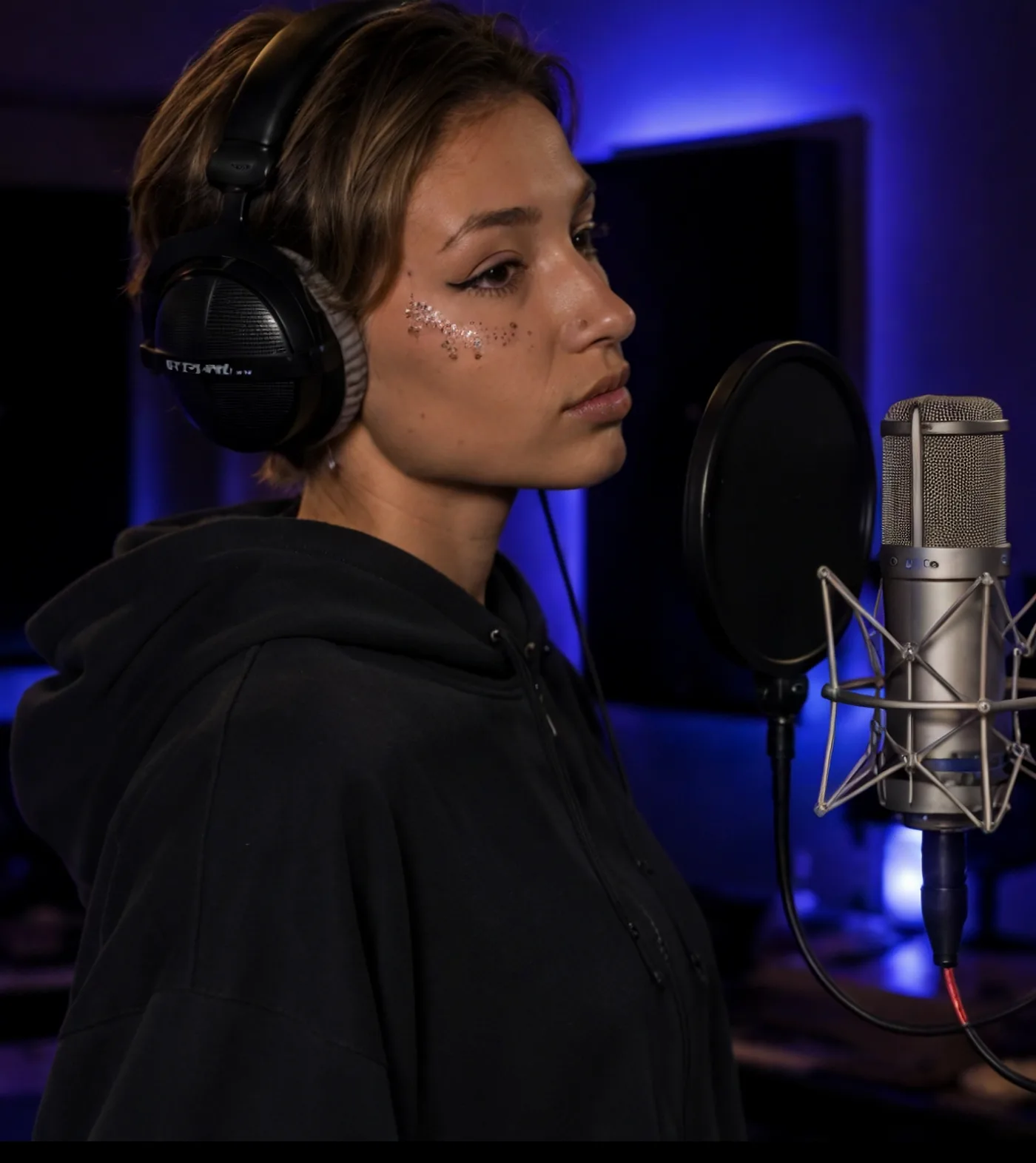 En studio. C’était mon moyen d’extérioriser tout le mal que j’avais en moi.