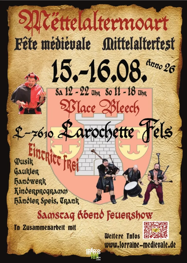 Larochette > Fête > Mëttelaltermaart op der Bleech – Marché médiéval de Larochette