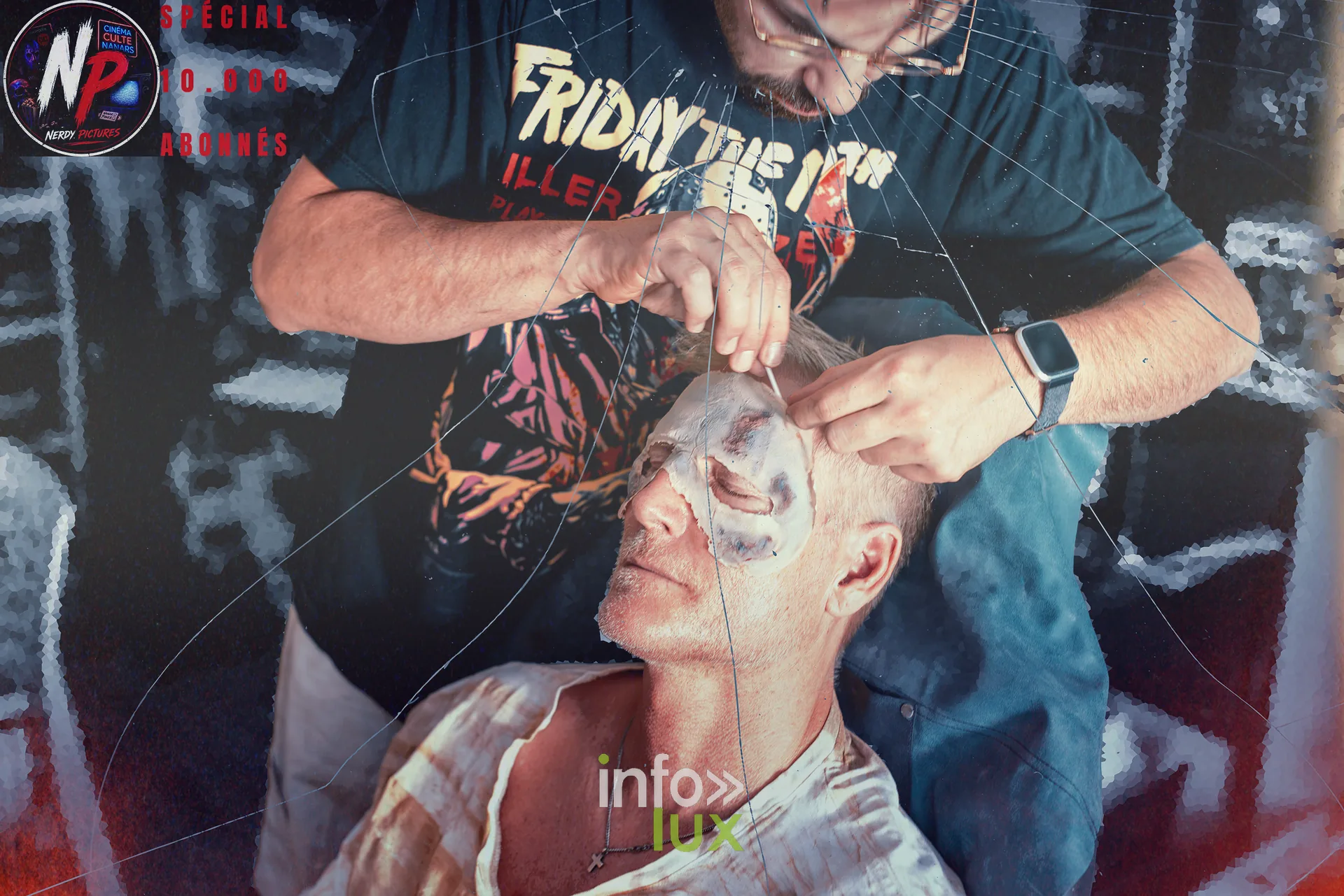 Making of : pose d'un maquillage a effets speciaux sur une comedienne, Nerdy Pictures