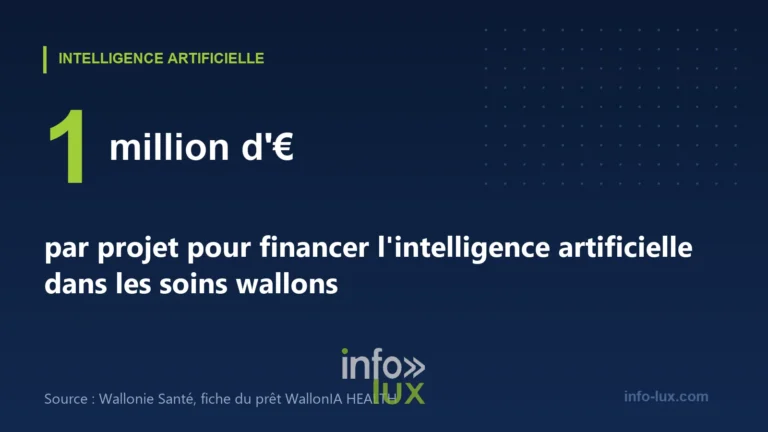 Infographie : jusqu'à un million d'euros par projet pour financer l'intelligence artificielle dans les structures de soins wallonnes