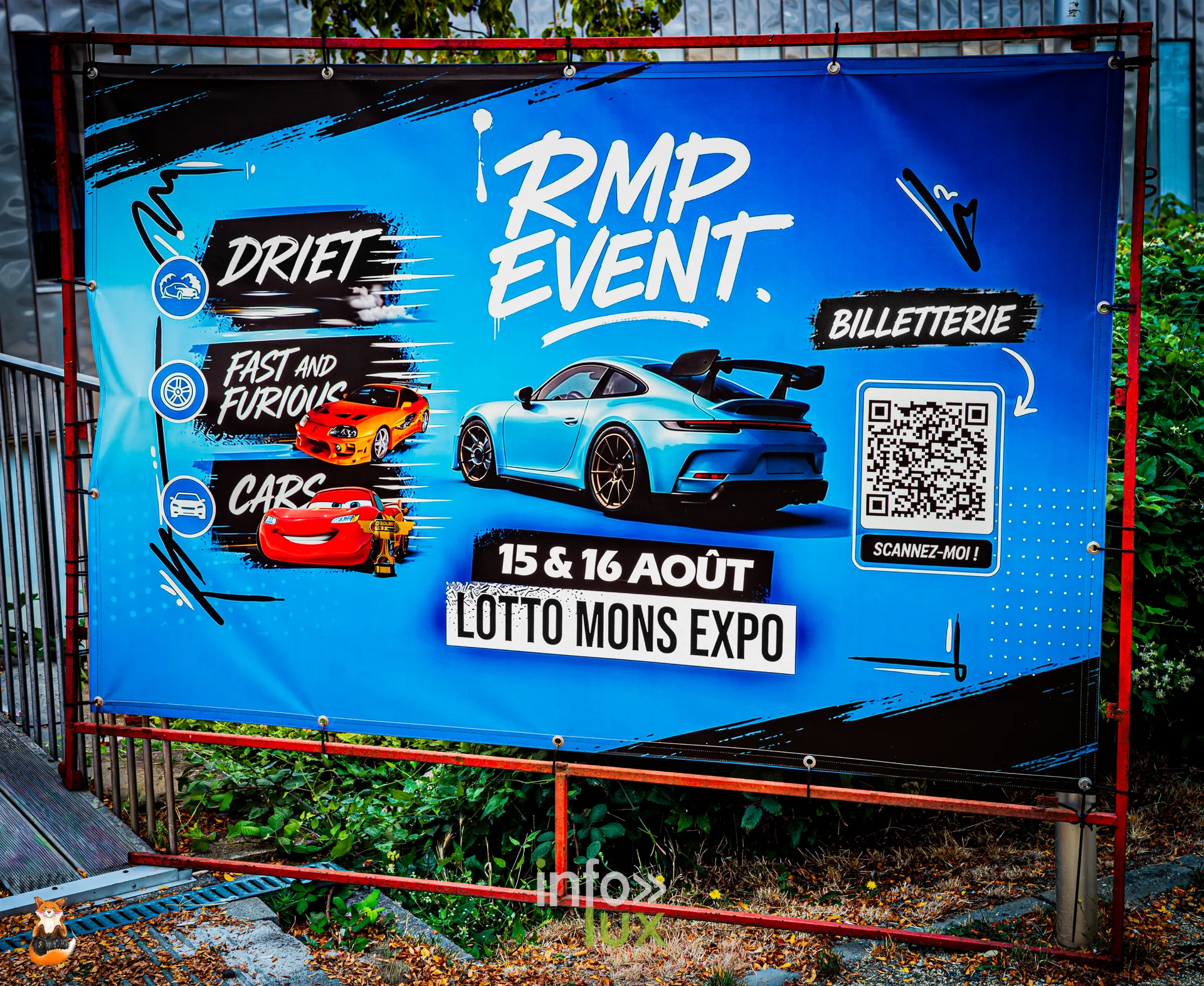 Banderole d entree du RMP Event 2026 au Lotto Mons Expo les 15 et 16 aout