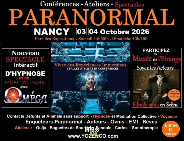 Vandœuvre-lès-Nancy > Foire & Salon > Salon du Paranormal au Parc des Expos de Nancy – 3ème édition