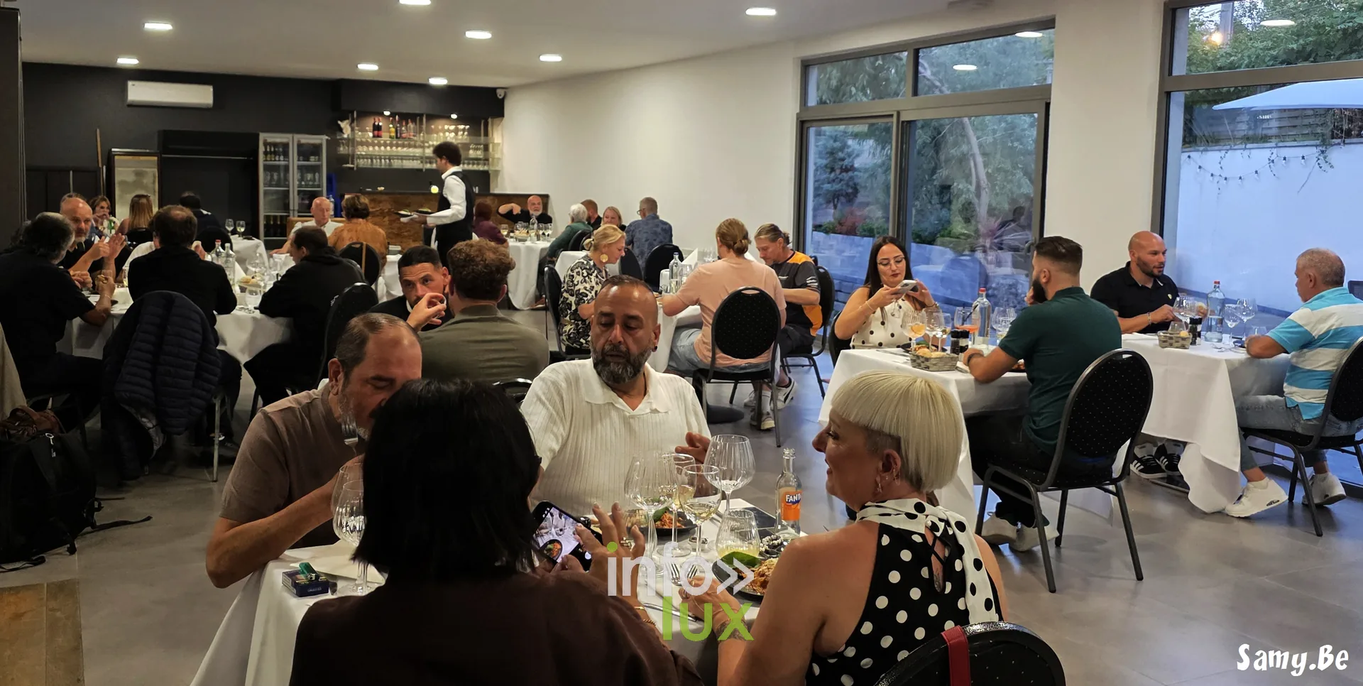 La salle du Méridien, complète pour l'occasion — Soirée dégustation des vins Jarno Trulli au restaurant Le Méridien, Strépy-Bracquegnies, le 23 août 2026