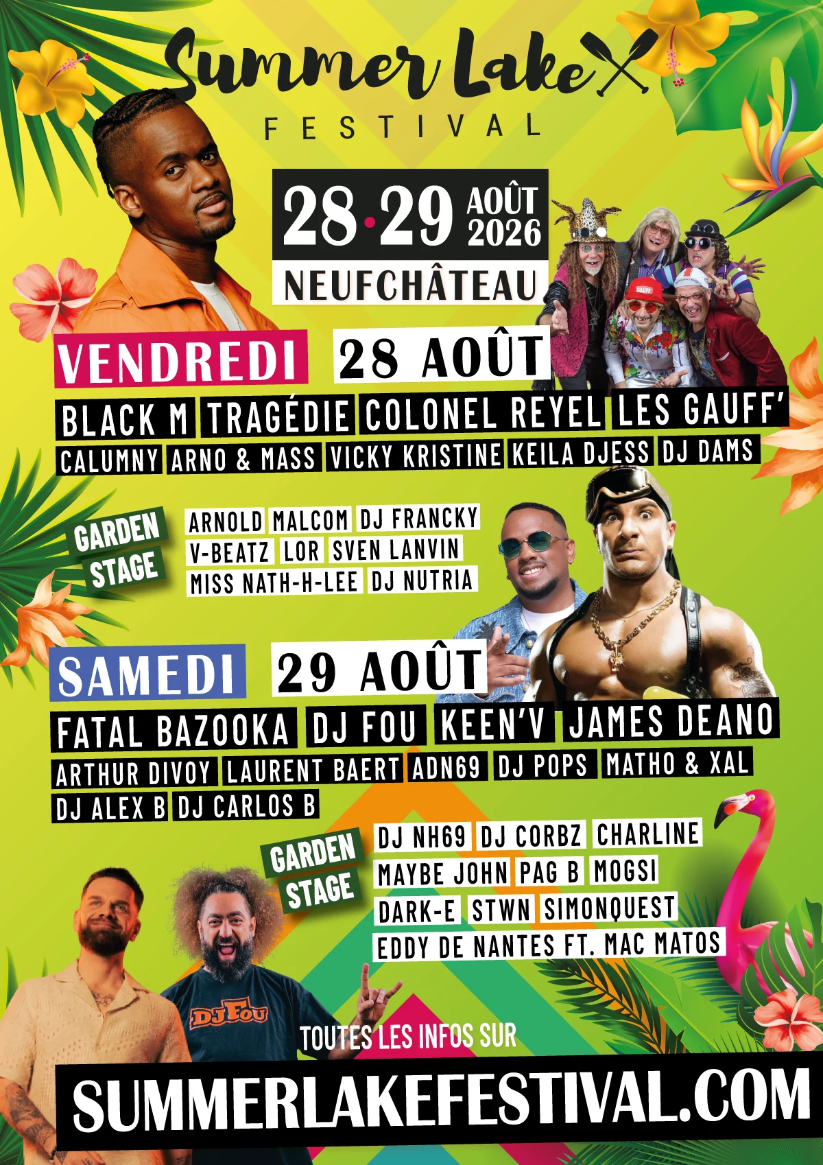 Affiche du Summer Lake Festival 2026 à Neufchâteau, programme complet des 28 et 29 août
