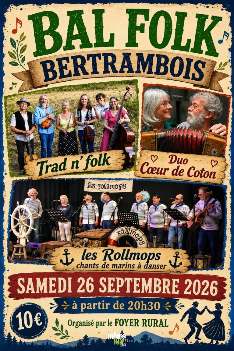 Bertrambois > Concert > Trad n’Folk + Duo Cœur de Coton + Les Rollmops