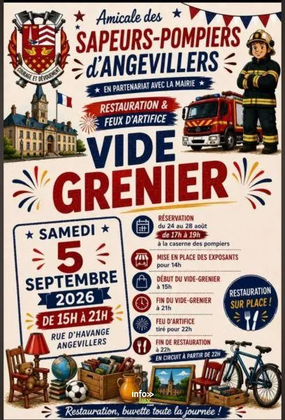 Angevillers > Brocante > Vide-grenier de l’Amicale des Sapeurs-Pompiers
