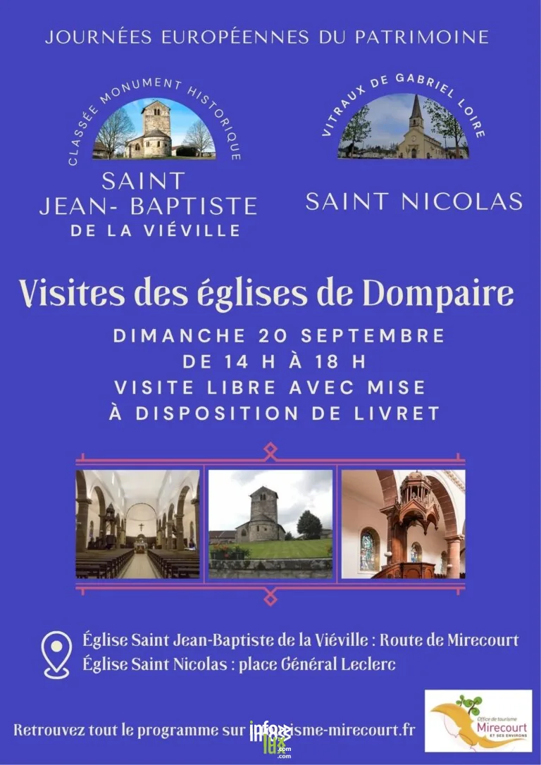 Dompaire > Patrimoine > Visite libre avec livret de deux églises