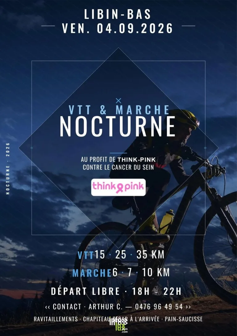 Libin > Sport > VTT & Marche nocturne au profit de Think Pink 2026