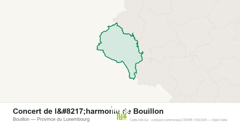 Carte de localisation : Bouillon (Province du Luxembourg)