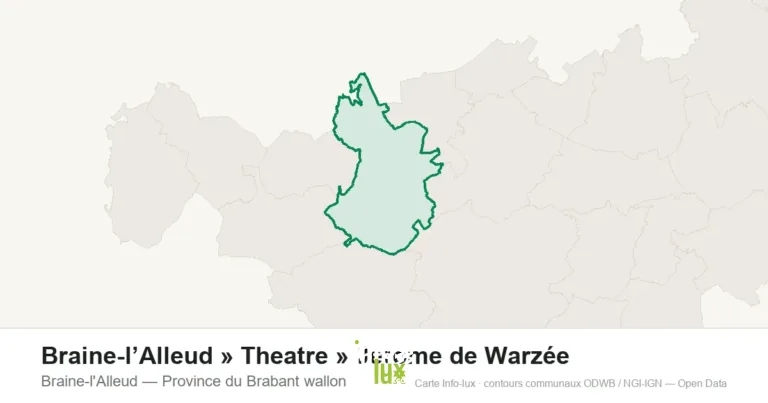 Carte de localisation : Braine-l'Alleud (Province du Brabant wallon)