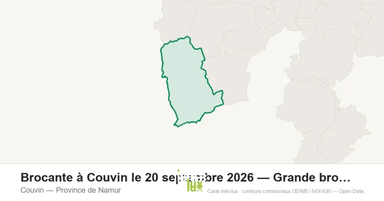 Brocante à Couvin le 20 septembre 2026 — Grande brocante