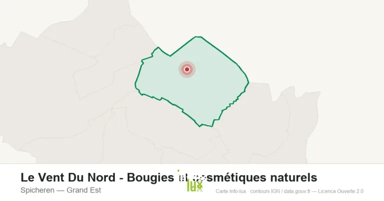 Carte de localisation : Le Vent Du Nord - Bougies et cosmétiques naturels à Spicheren