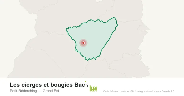 Carte de localisation : Les cierges et bougies Bach à Petit-Réderching