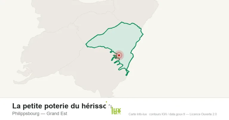 Carte de localisation : La petite poterie du hérisson à Philippsbourg