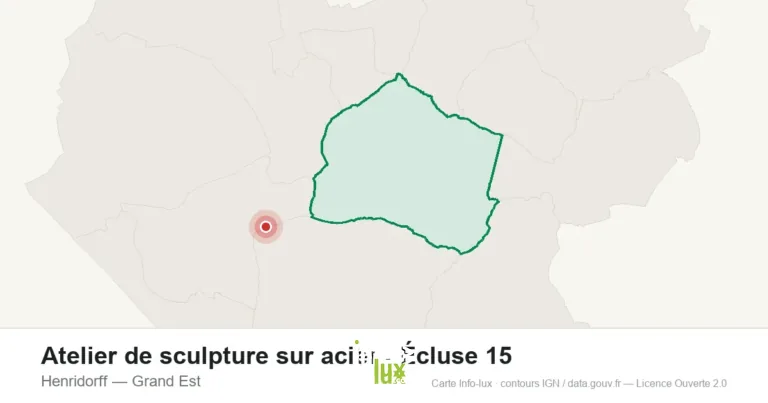 Carte de localisation : Atelier de sculpture sur acier - Écluse 15 à Henridorff