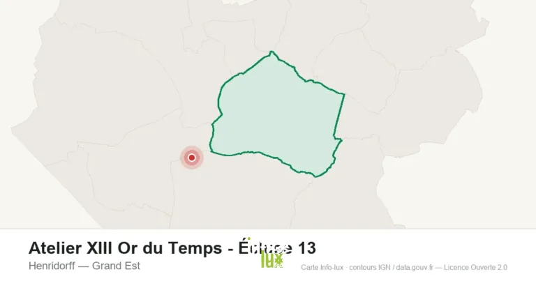 Carte de localisation : Atelier XIII Or du Temps - Écluse 13 à Henridorff