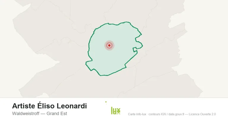 Carte de localisation : Artiste Éliso Leonardi à Waldweistroff