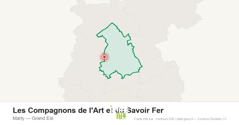Carte de localisation : Les Compagnons de l'Art et du Savoir Fer à Marly