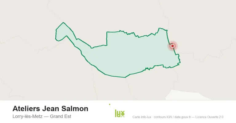Carte de localisation : Ateliers Jean Salmon à Lorry-lès-Metz