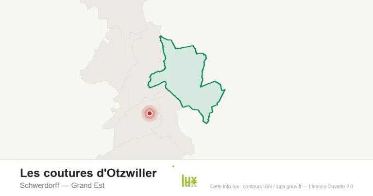 Carte de localisation : Les coutures d'Otzwiller à Schwerdorff
