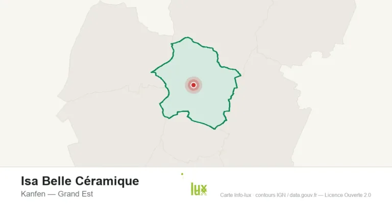 Carte de localisation : Isa Belle Céramique à Kanfen